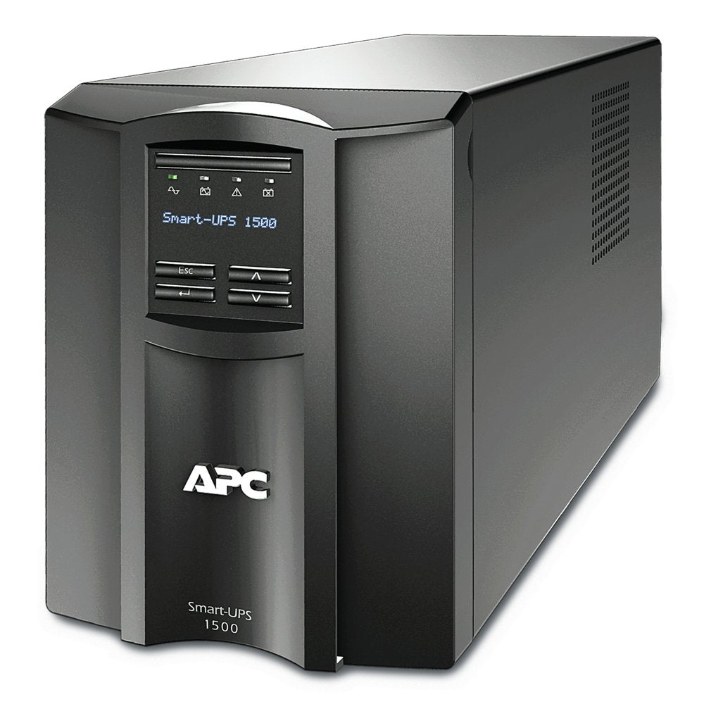 APC Smart-UPS SMT1500IC | 1500 VA / 1000 W | 8x IEC C13 Stopcontacten | Zuivere Sinusgolf | AVR Spanningsregeling | LCD-scher