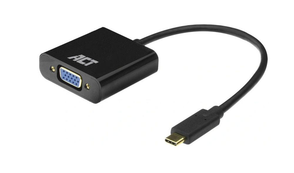 ACT AC7300 | USB-C naar VGA Adapter | 0,15 m | Zwart