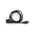 New Kenic 3-Pin Mickey Mouse (C5) EU Powercord | 1.5 m | Zwart