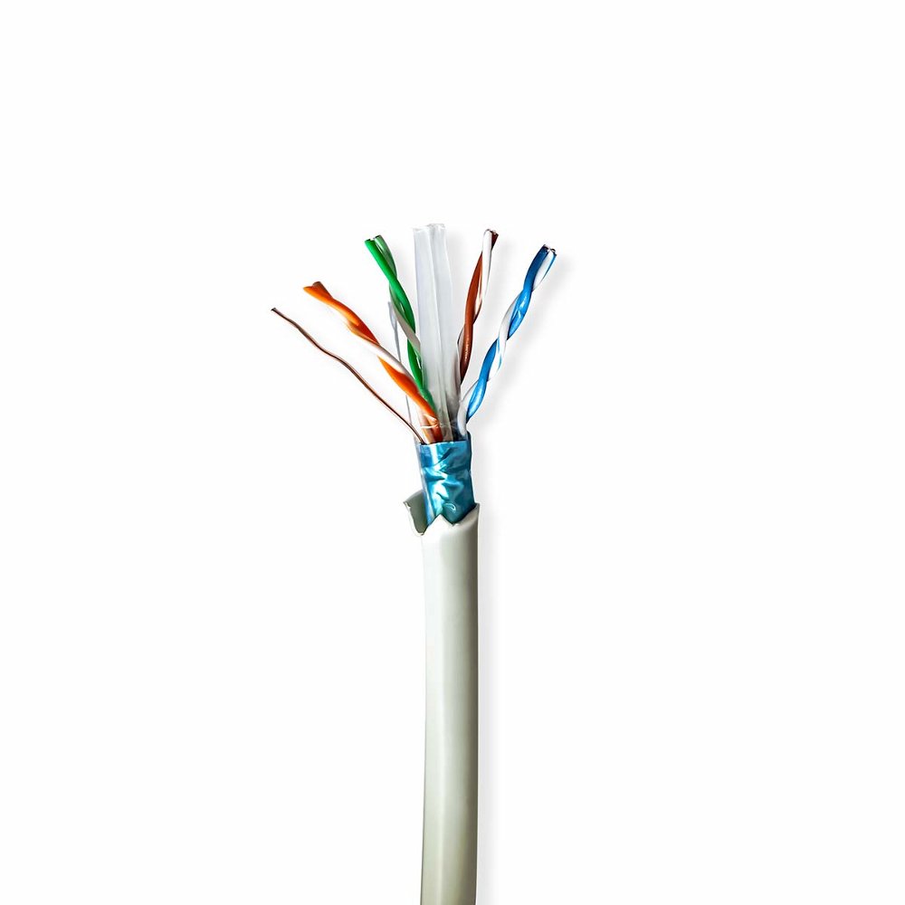 Nedis netwerkkabel | Cat6 | F/UTP (FTP) | 50 m | Grijs | CCBG8526GY50S