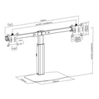 ACT AC8332 | In Hoogte Verstelbare Monitor-bureausteun | Tot 27" | Max 6kg | VESA 100x100 | 2 Monitoren | RENEWED