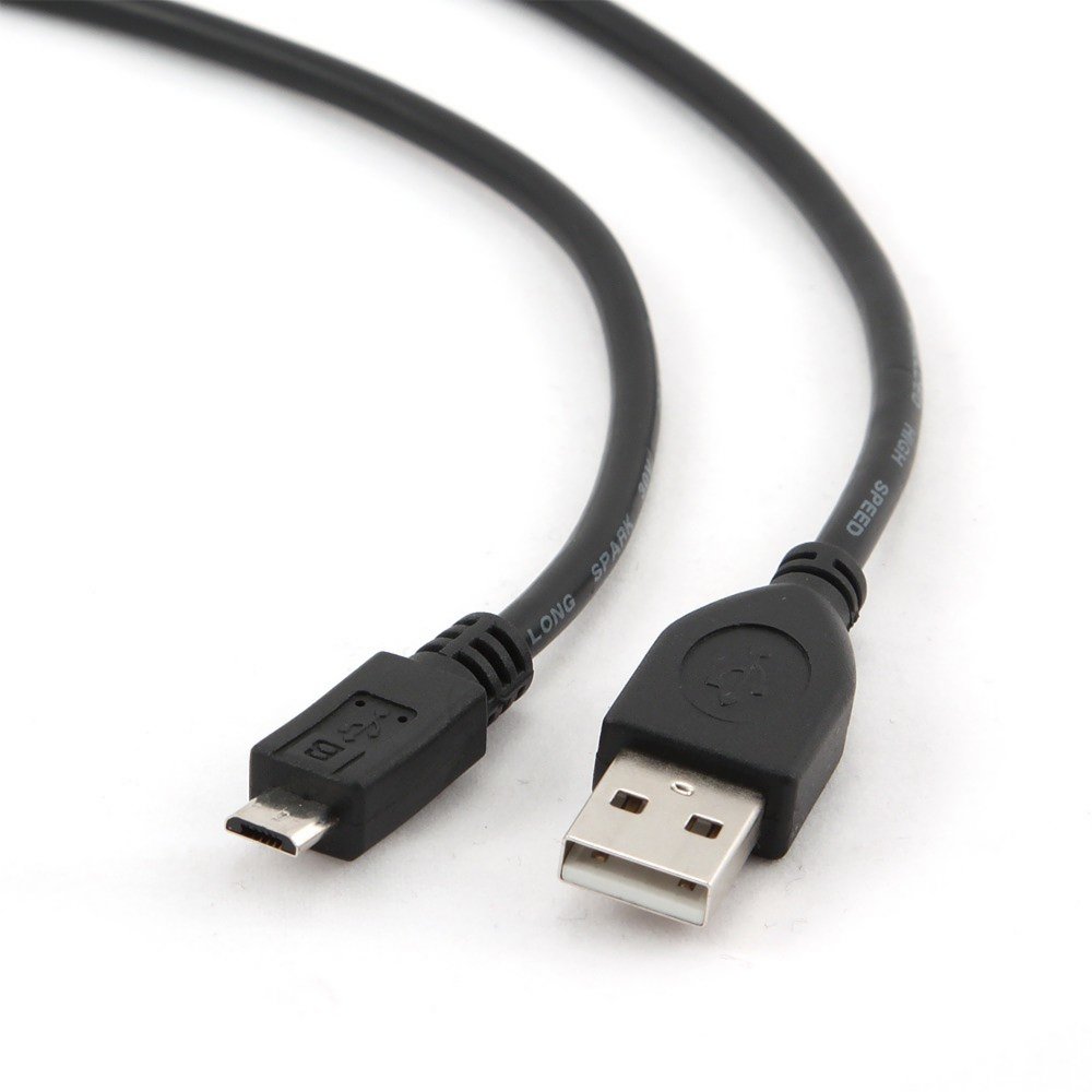 Gembird CCP-MUSB2-AMBM-1M | USB 2.0 | USB-A naar Micro-USB-B | 1m | Zwart