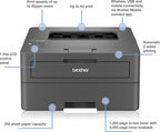 Brother HL-L2445DW | A4 | 1200 × 1200 DPI | 32 ppm | Wi-Fi | Zwart-wit Laserprinter