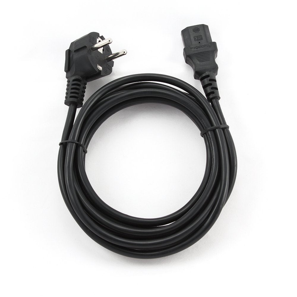 Gembird PC-186-VDE | 1,8 m Stroomkabel | Schuko (CEE 7/7) naar IEC C13 | Zwart | 10A / 250V