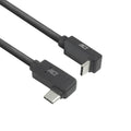 ACT AC7482 | USB 3.2 Gen 2 Kabel | USB-C (haaks links/rechts) naar USB-C (haaks boven/beneden) | 60W | 10Gbps | 2m | Zwart