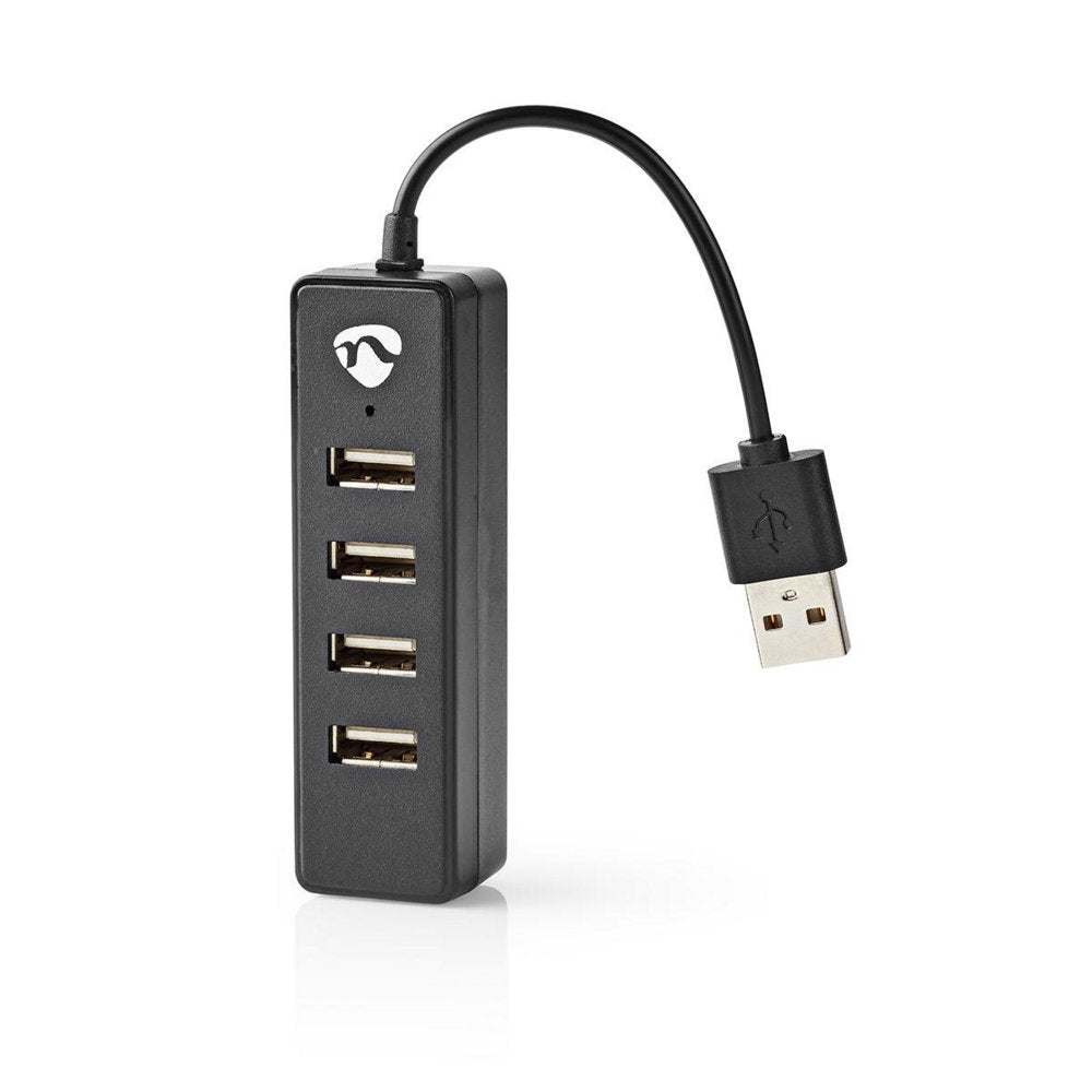 Nedis UHUBU2420BK | Interface Hub USB 2.0 (480 Mbit/s) | 4 poorten | Zwart