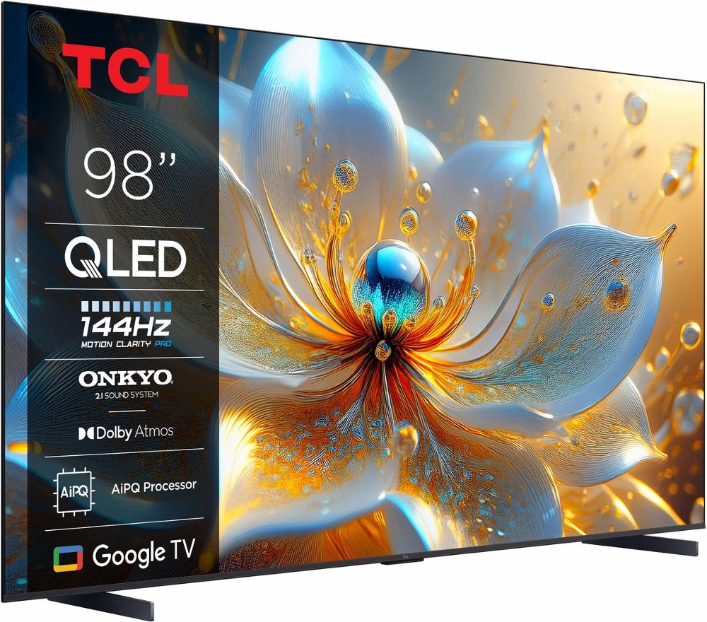 TCL 98T8C | 98” 4K QLED | 144Hz Motion | Dolby Vision & Dolby Atmos | Google TV & WiFi (2025) | OPEN BOX