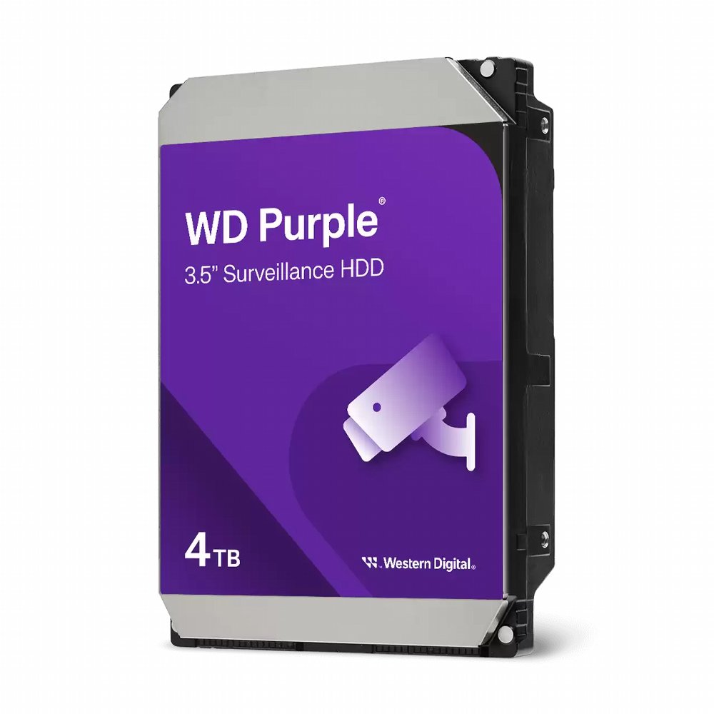 Western Digital Purple | Interne HDD 4 TB | 3.5" SATA III | 5400 RPM | 128 MB Cache