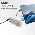 ACT AC7477 | USB 3.2 Gen 2 Kabel | USB-C (haaks boven/beneden) naar USB-C (haaks boven/beneden) | 60W | 10Gbps | 1m | Zwart
