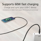 ACT AC3082 | USB 2.0 Kabel | USB-C naar USB-C | 60W | 480Mbps | Zwart | 1 Meter