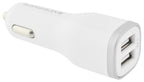 Mobiparts Car Charger | Dual USB-A Autolader 12W / 2.4A | Wit