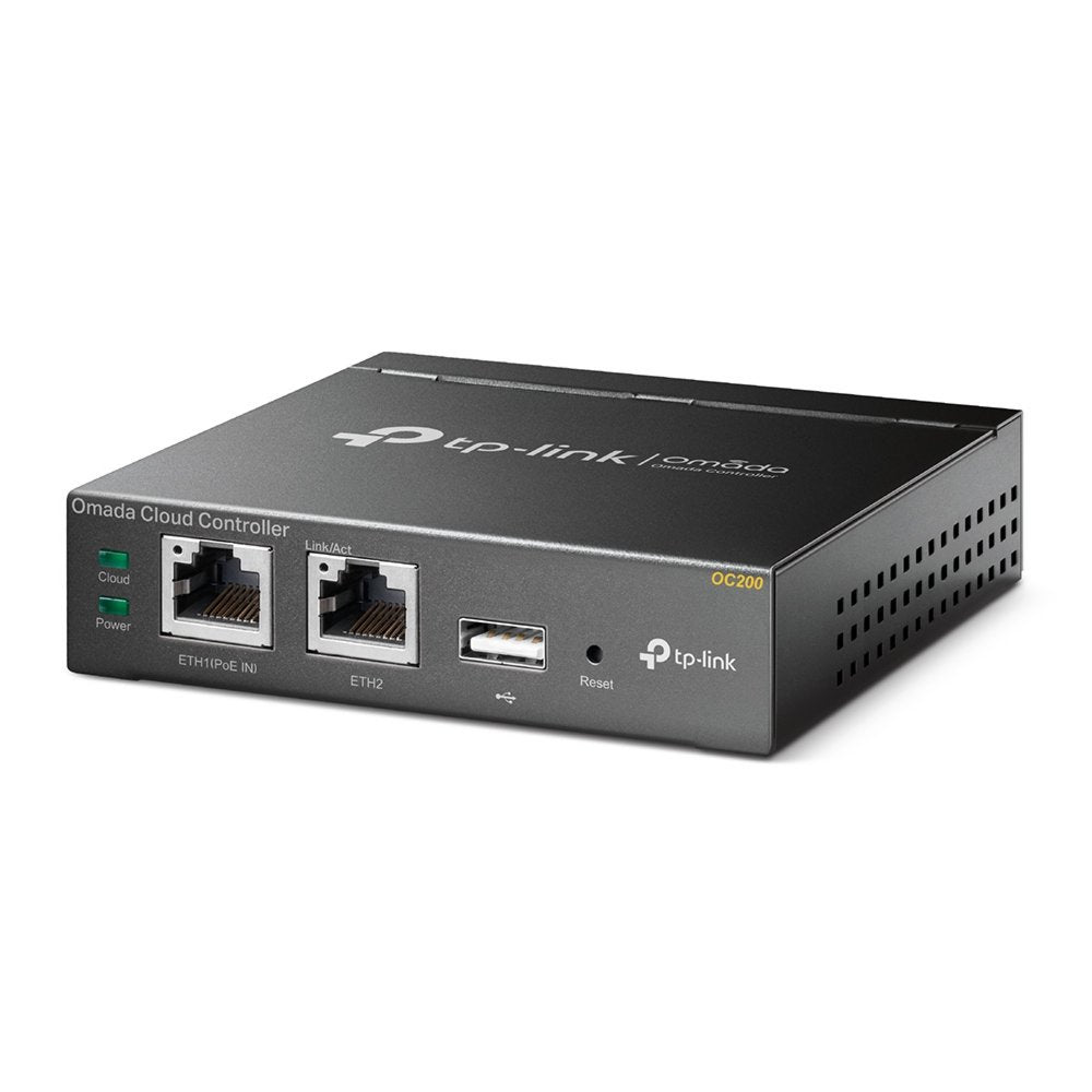 TP-Link Omada OC200 Cloud Controller | 2x 10/100 Mbps Ethernet | PoE Voeding | Zwart