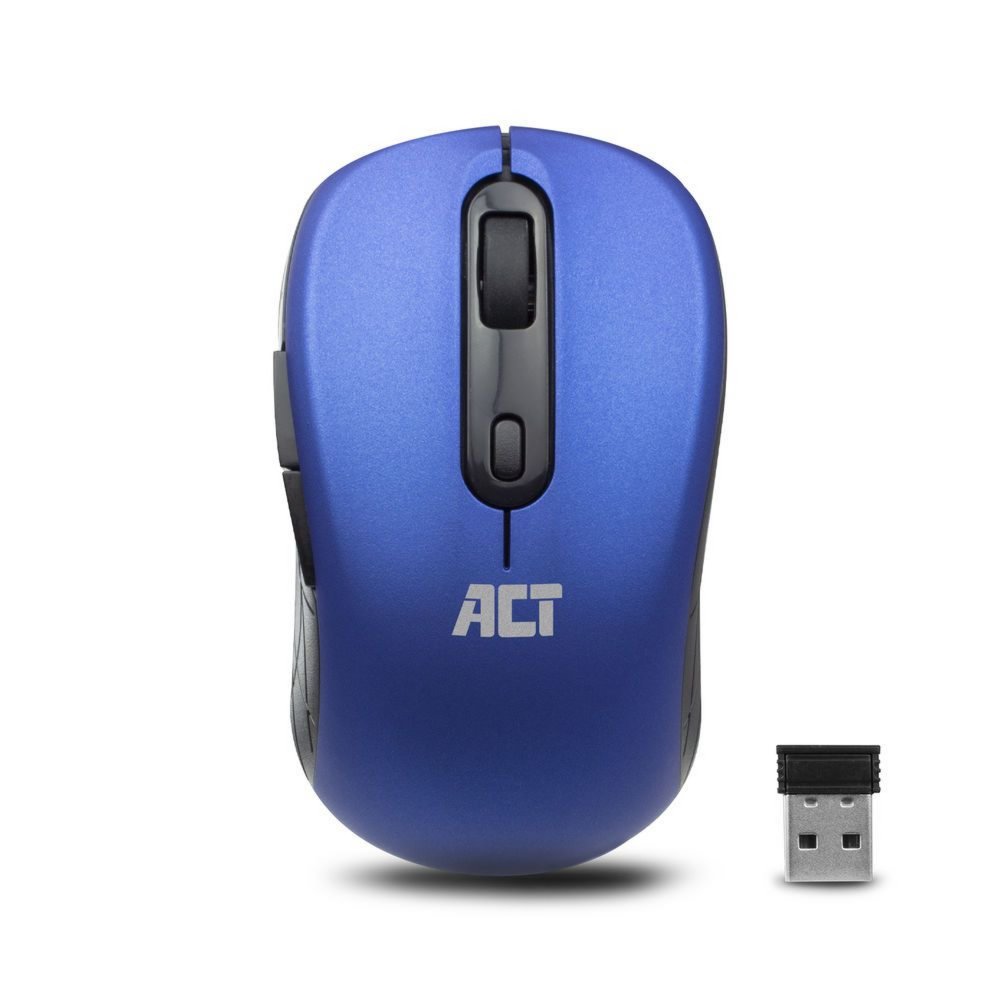 ACT AC5140 | Draadloze Muis | Links- en Rechtshandig | RF | 1600 DPI | Blauw/Zwart