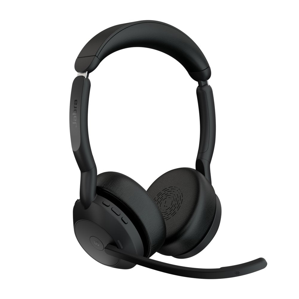 Jabra Evolve2 55 MS Stereo | Bluetooth & USB-A Headset | Met Oplaadhouder | Zwart | Voor Kantoor & Callcenter