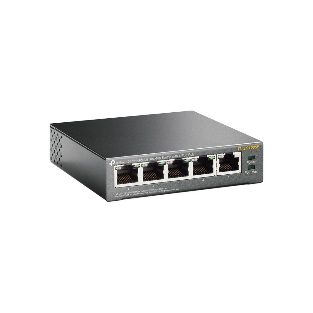 TP-Link TL-SG1005P | 5-Poorts Gigabit Desktop Switch | 4x PoE+ | Unmanaged