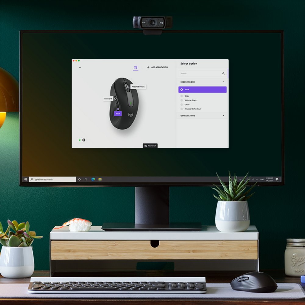 Logitech Signature M650 Large | Draadloze Muis | Rechtshandig | RF + Bluetooth | 2000 DPI | Grafiet
