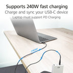 ACT AC3087 | USB 2.0 Kabel | USB-C naar USB-C | 240W | 480Mbps | Zwart | 2 Meter