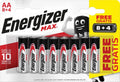Energizer Max | AA-batterijen | Alkaline | 8+4-pack