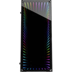 Inter-Tech X-908 Infini2 | Infinity Mirror | Tower Case | USB-C | Zwart