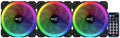 Aerocool Orbit RC ARGB 3 Pack | 120mm Case Fans met Remote Control