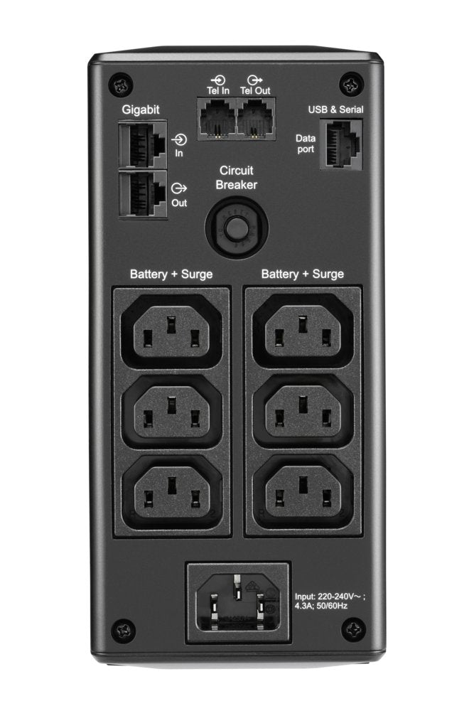 APC Back-UPS Pro BR900MI | 900 VA | 6x IEC C13 Stopcontacten | AVR Spanningstabilisatie | LCD-Statusdisplay