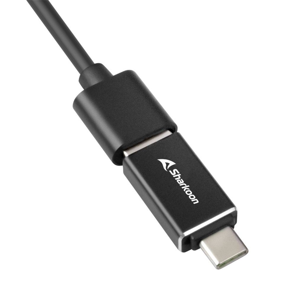 Sharkoon 4044951037575 | Docking Station & Poortreplicator | USB-C 3.2 Gen 1 | Draadloos | Zwart