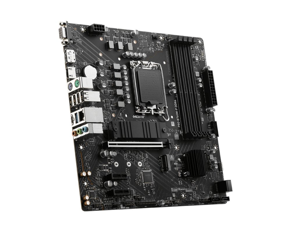 MSI PRO B760M-P | Socket LGA 1700 | Intel B760 | 4xDDR4 | Micro-ATX | Moederbord