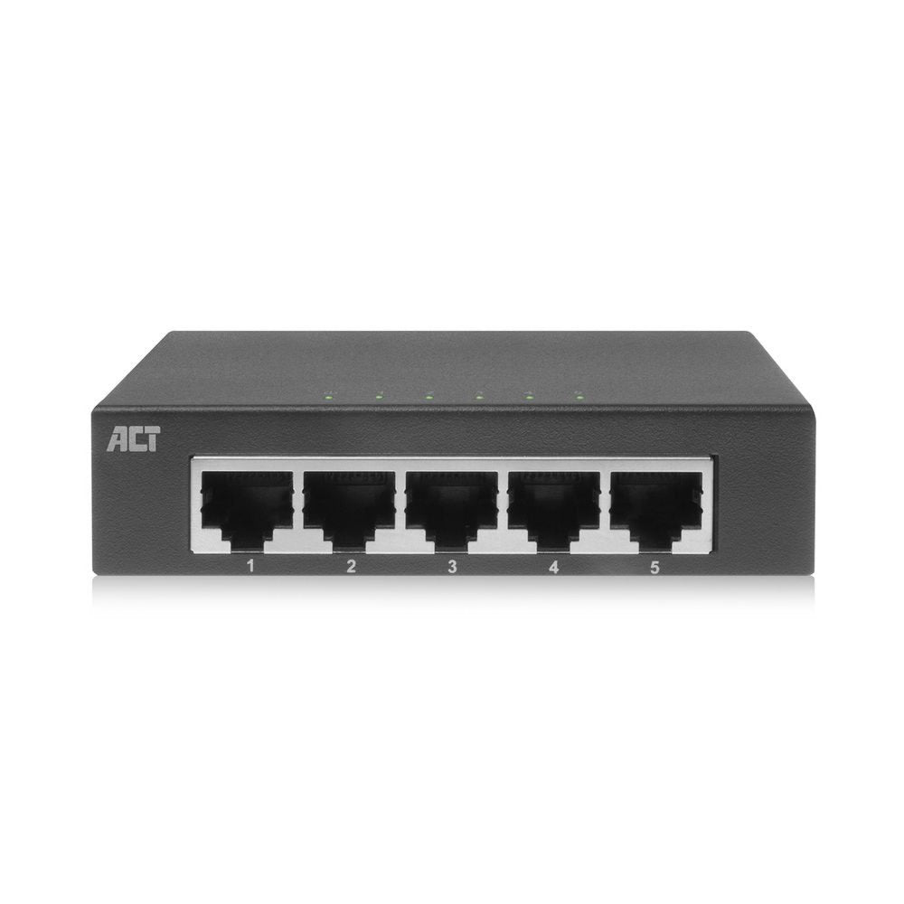 ACT AC4415 | Unmanaged Switch | 5 Poorten | Gigabit Ethernet | Grijs