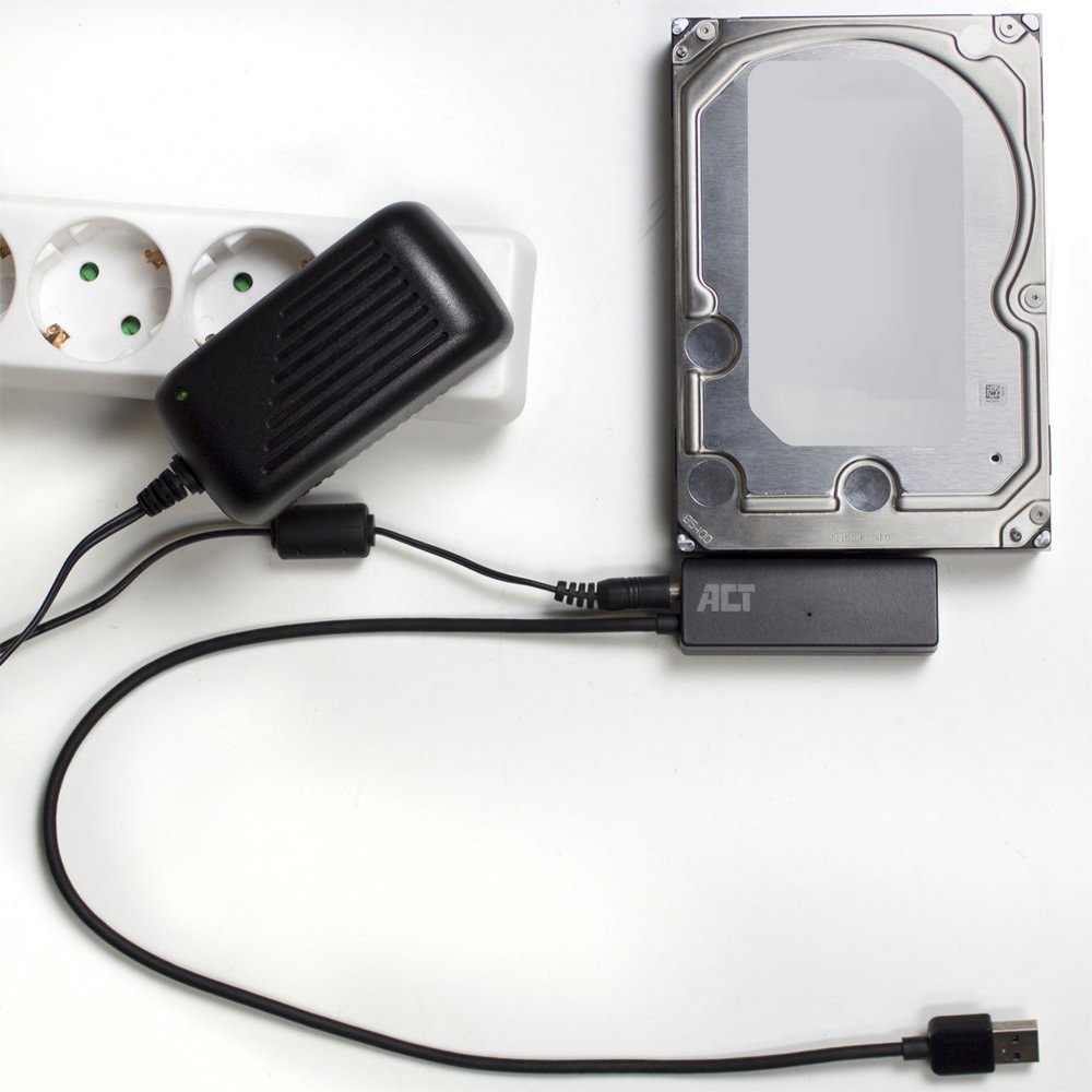 ACT AC1515 | 2,5 inch & 3,5 inch SATA HDD/SSD naar USB 3.2 Gen 1 Adapter