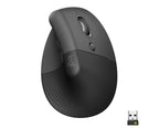 Logitech Lift | Ergonomische Draadloze Muis | Rechtshandig | RF + Bluetooth | 4000 DPI | Grafiet
