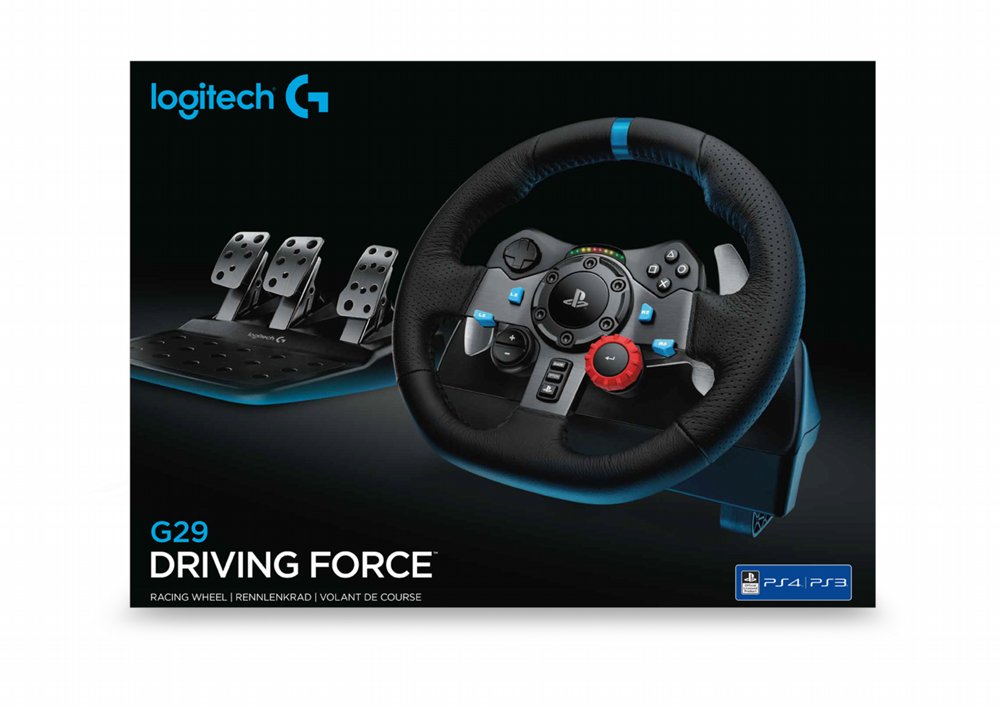 Logitech G29 Driving Force Stuurwiel + Pedalen | Force Feedback | 900° Rotatie | USB 2.0 | Compatibel met PC, PS3, PS4, PS5
