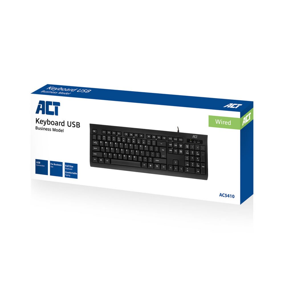 ACT AC5410 | Bedraad Toetsenbord | USB Aansluiting | QWERTY