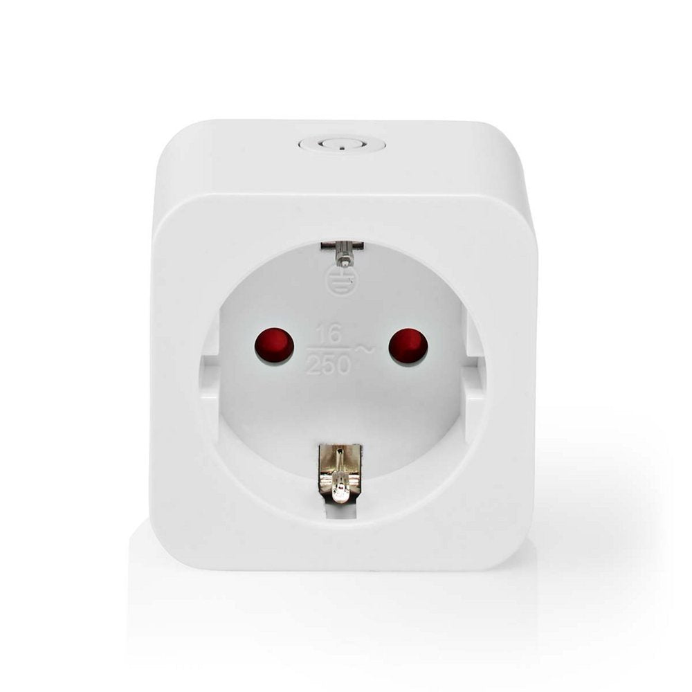 Nedis WIFIP121FWT | Wi-Fi Smart Plug | 3680 W | Energiemeter | Spraakbediening | Wit