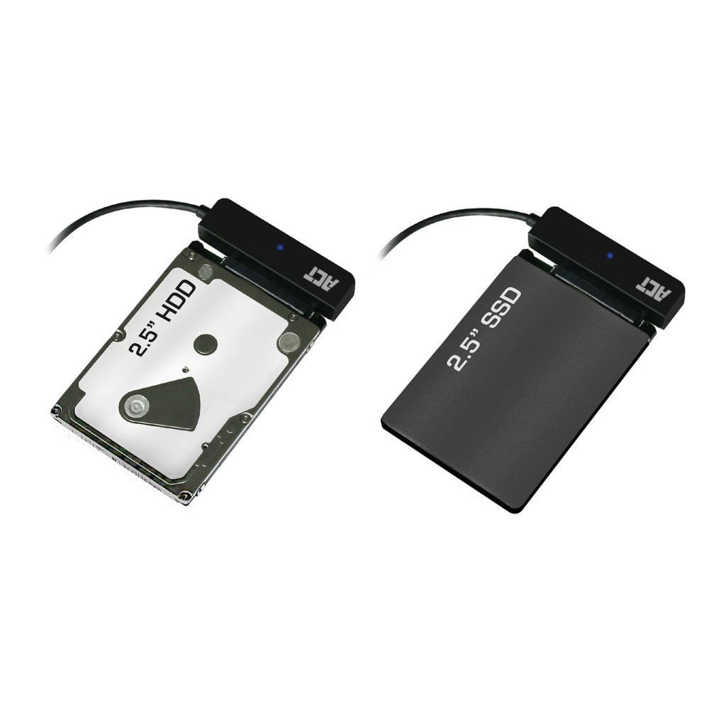 ACT kabel-tussenstuk | USB-C naar SATA 7-pin + 15-pin | Zwart | AC1525