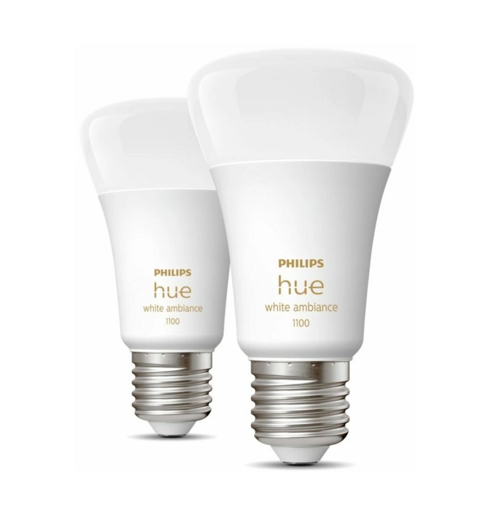 Philips Hue White Ambiance | 8W A60 LED-lamp | E27 fitting | 2-pack | EU | Dimbaar | Bluetooth & Zigbee