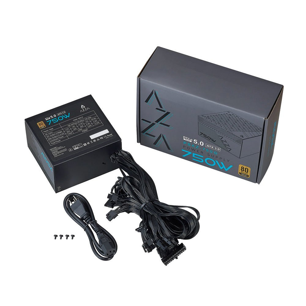 AZZA PSAZ-750G | 750W Gold ATX 3.0 PSU | Modulair | Power Supply | Voeding
