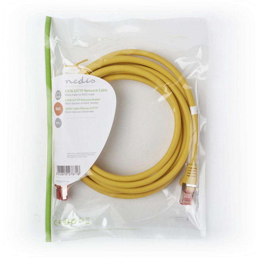 Nedis netwerkkabel | Cat6 | SF/UTP (S-FTP) | 3 m | Geel | CCGP85221YE30