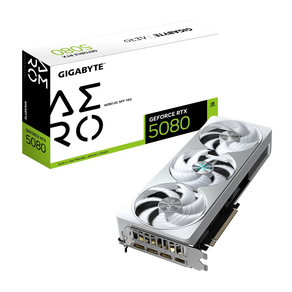 GIGABYTE GeForce RTX 5080 AERO OC SFF | 16GB GDDR7 | DLSS 4 | Videokaart | Nvidia GPU