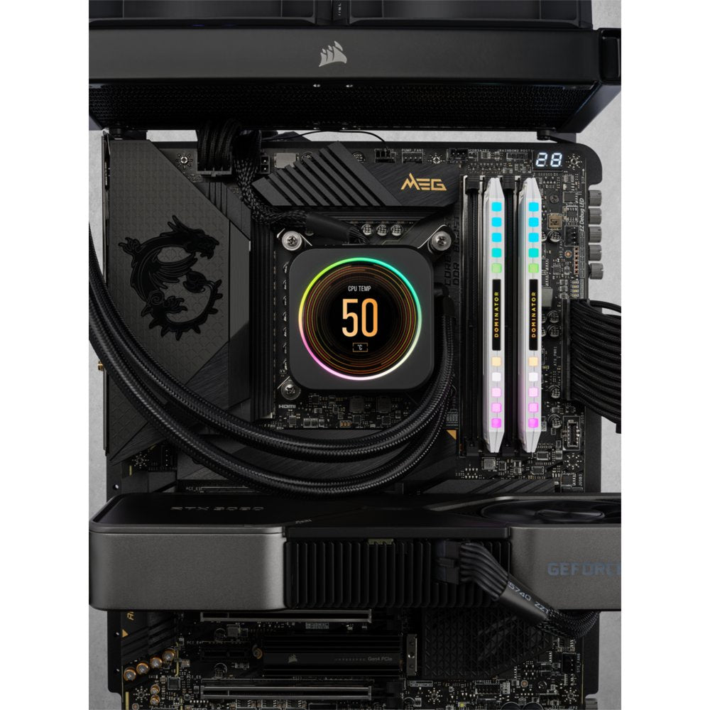 Corsair Dominator Platinum RGB Wit | 32GB 2x16GB DDR5 | 5600MHz | DIMM | CL40 | Geheugenmodule | RAM