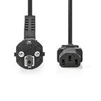 Nedis CEGL10000BK50 | 5 m Stroomkabel | CEE 7/7 Male (Haaks) naar IEC C13 | Zwart