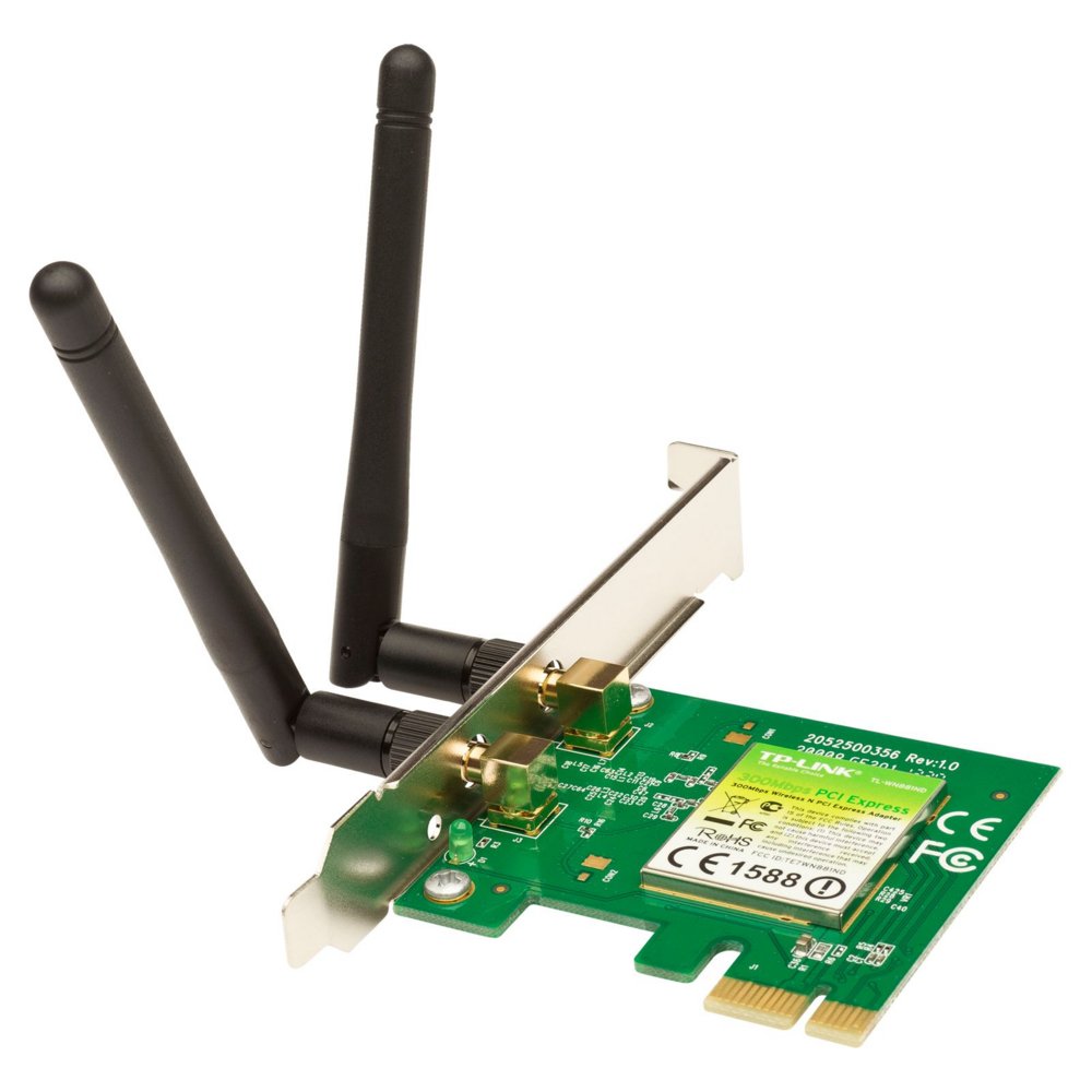 TP-LINK TL-WN881ND | Wi-Fi 4 Intern WLAN PCI Express | 300 Mbps | 2,4 GHz | Zwart