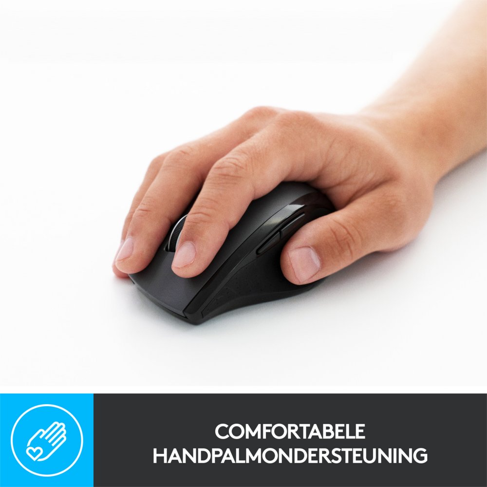 Logitech Marathon M705 | Draadloze Muis | Rechtshandig | RF | 1000 DPI | Zwart