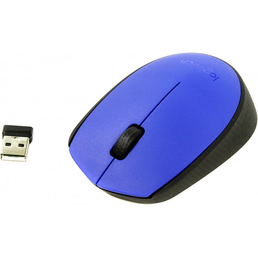 Logitech M171 | Draadloze Muis | Links- en Rechtshandig | RF | 1000 DPI | Zwart/Blauw