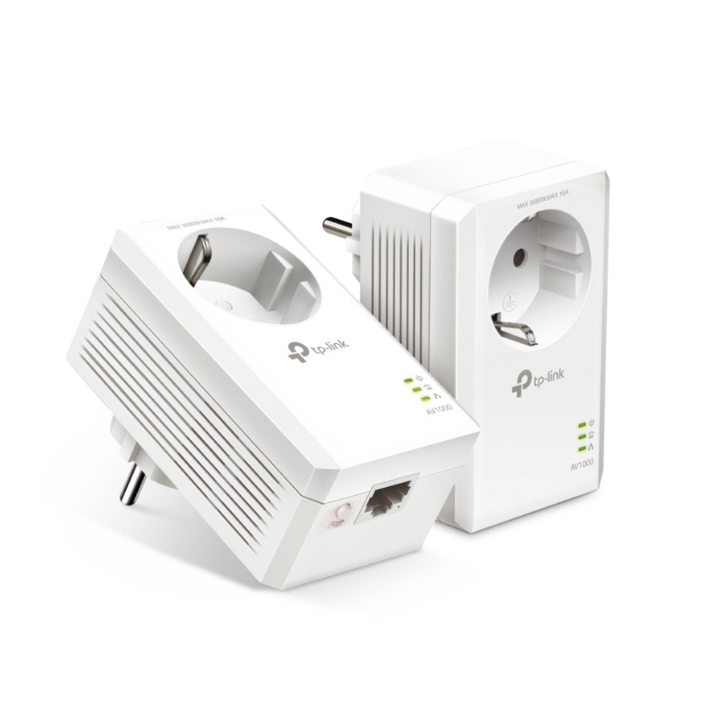 TP-Link AV1000 | Powerline Adapter Set | 1000 Mbps | Gigabit Ethernet | Starter Kit