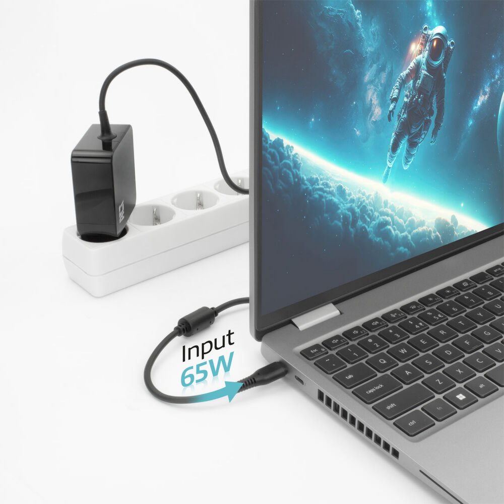 ACT AC2010 | Universele USB-C Notebook Lader | 65 Watt PDP | 2 Meter