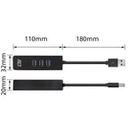 ACT AC6310 | USB 3.2 Gen 1 Interface Hub | Type-A | 5 Gbps | Zwart