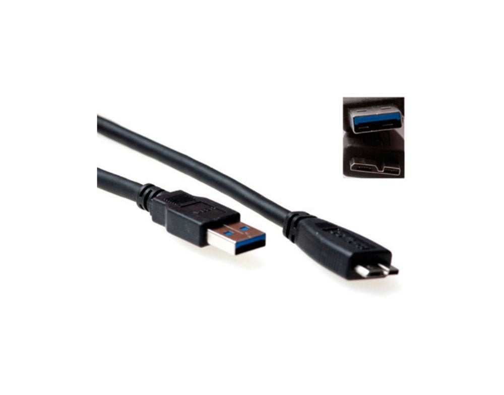ACT SB3028 | USB 3.2 Gen 1 | USB-A naar Micro-USB-B | 0.5m | Zwart
