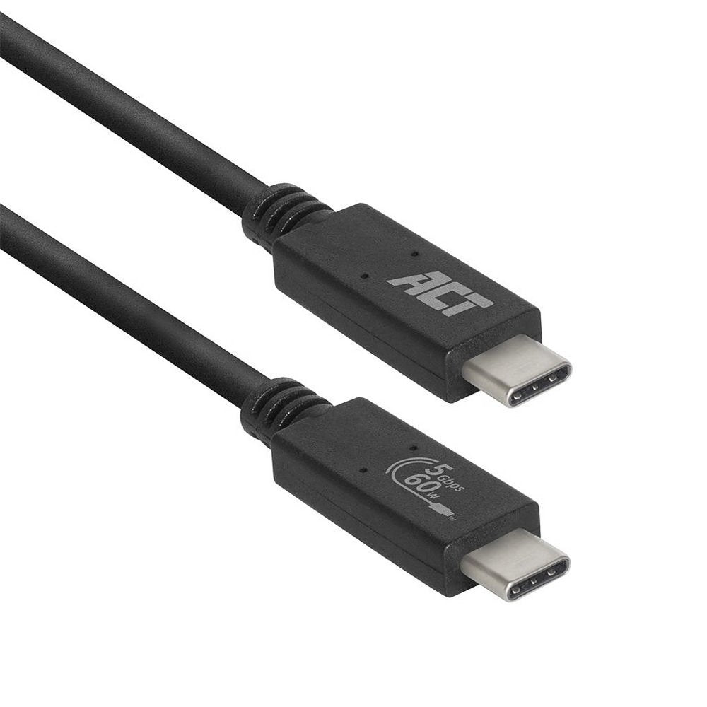 ACT AC7401 | USB 3.2 Gen 1 Kabel | USB-C naar USB-C | 1m | Zwart