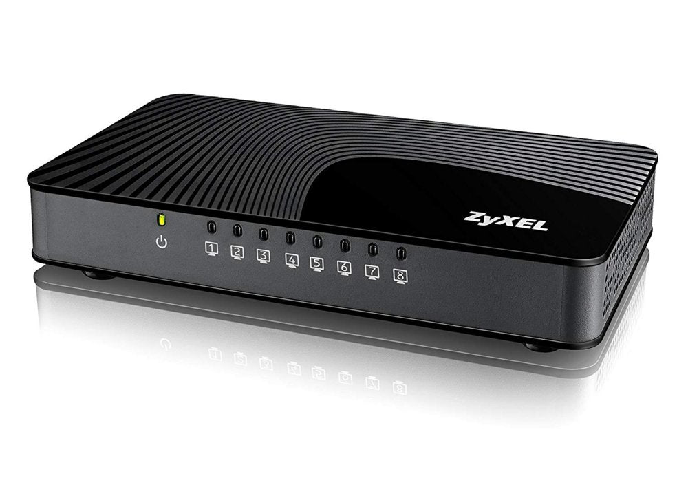 Zyxel GS-108S v2 | Unmanaged Switch | 8 Poorten | Gigabit Ethernet (10/100/1000 Mbps) | Zwart