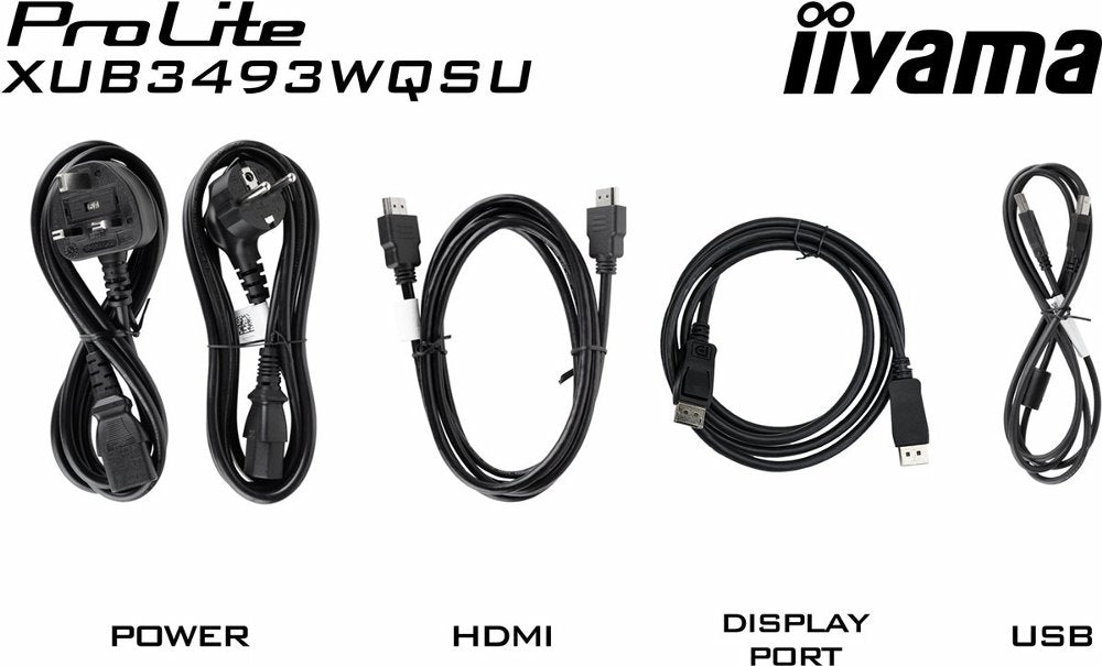 iiyama ProLite XUB3493WQSU-B6 | 34" Ultrawide IPS Monitor | 3440x1440 UWQHD | 120Hz | LED | Zwart